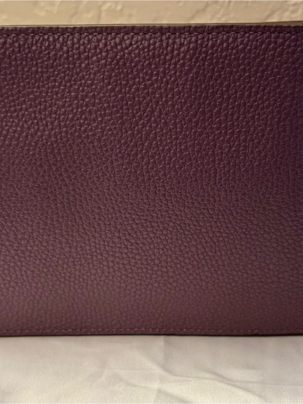 COACH Pebbled Leather Crossbody Bag in Eggplant with Silver Hardware - Picture 2 of 5